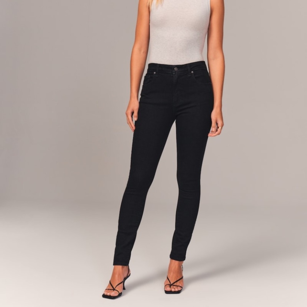 Abercrombie high rise super skinny